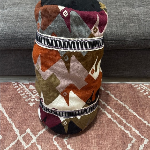 Southwestern Kilim Wool Blend Weekender Duffel Bag | Boho Travel Bag - Picture 6 of 9